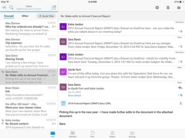 outlook-on-ipad